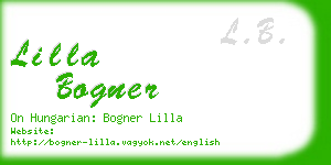 lilla bogner business card